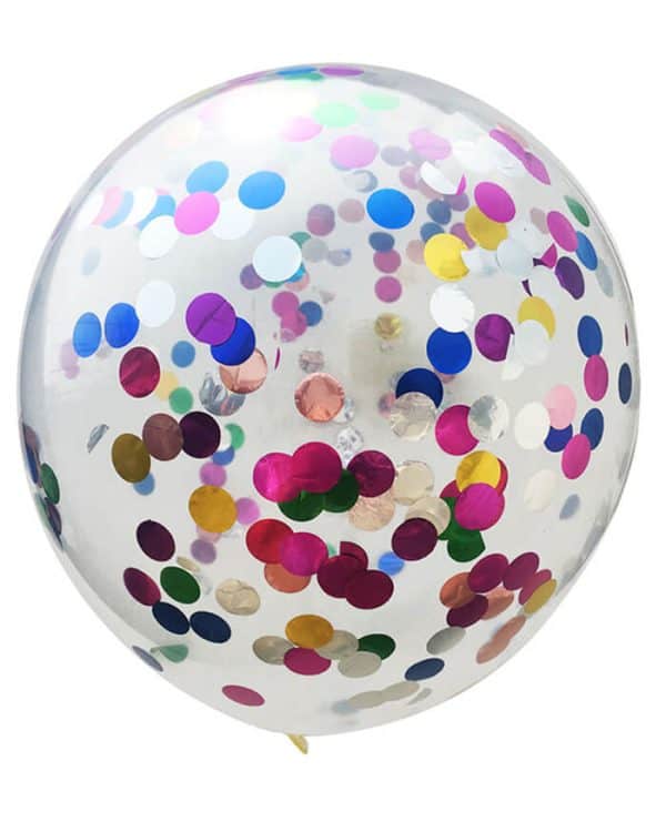 Шар с разноцветным конфетти Большой